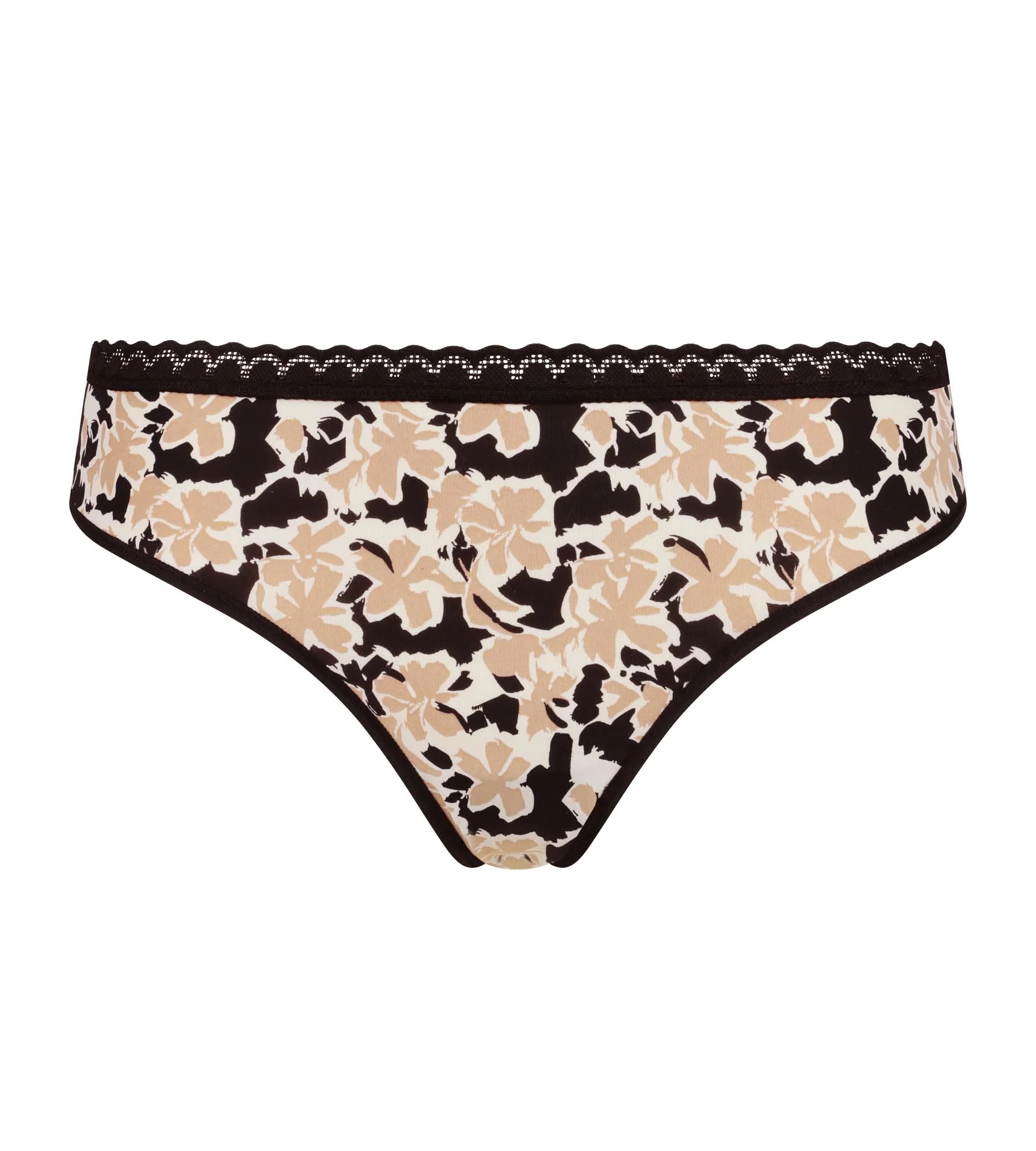 String femme avec dentelle et motif floral Beige Daily Micro - Image 5