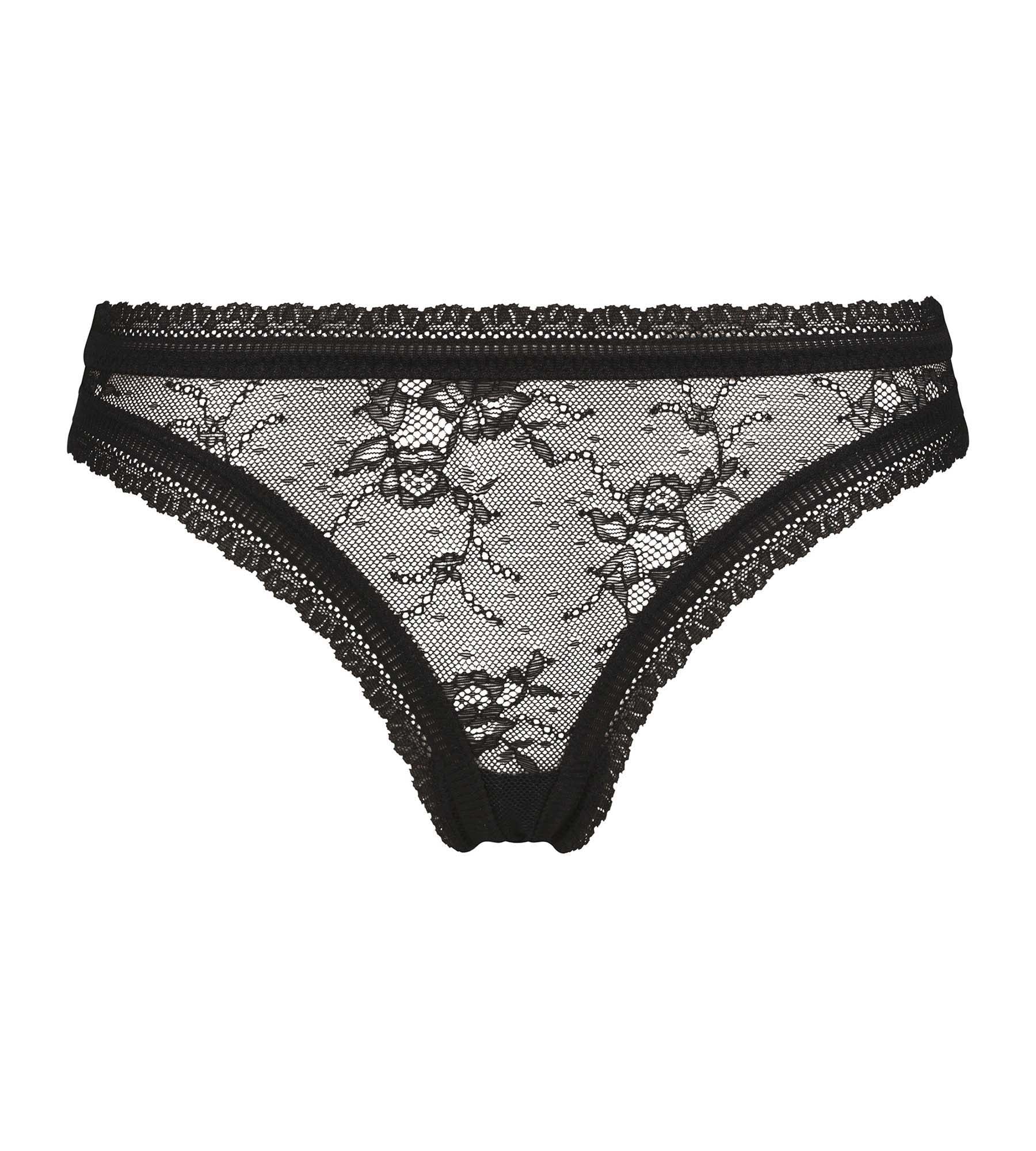 String femme en dentelle florale Noir Dim Romance - Image 5
