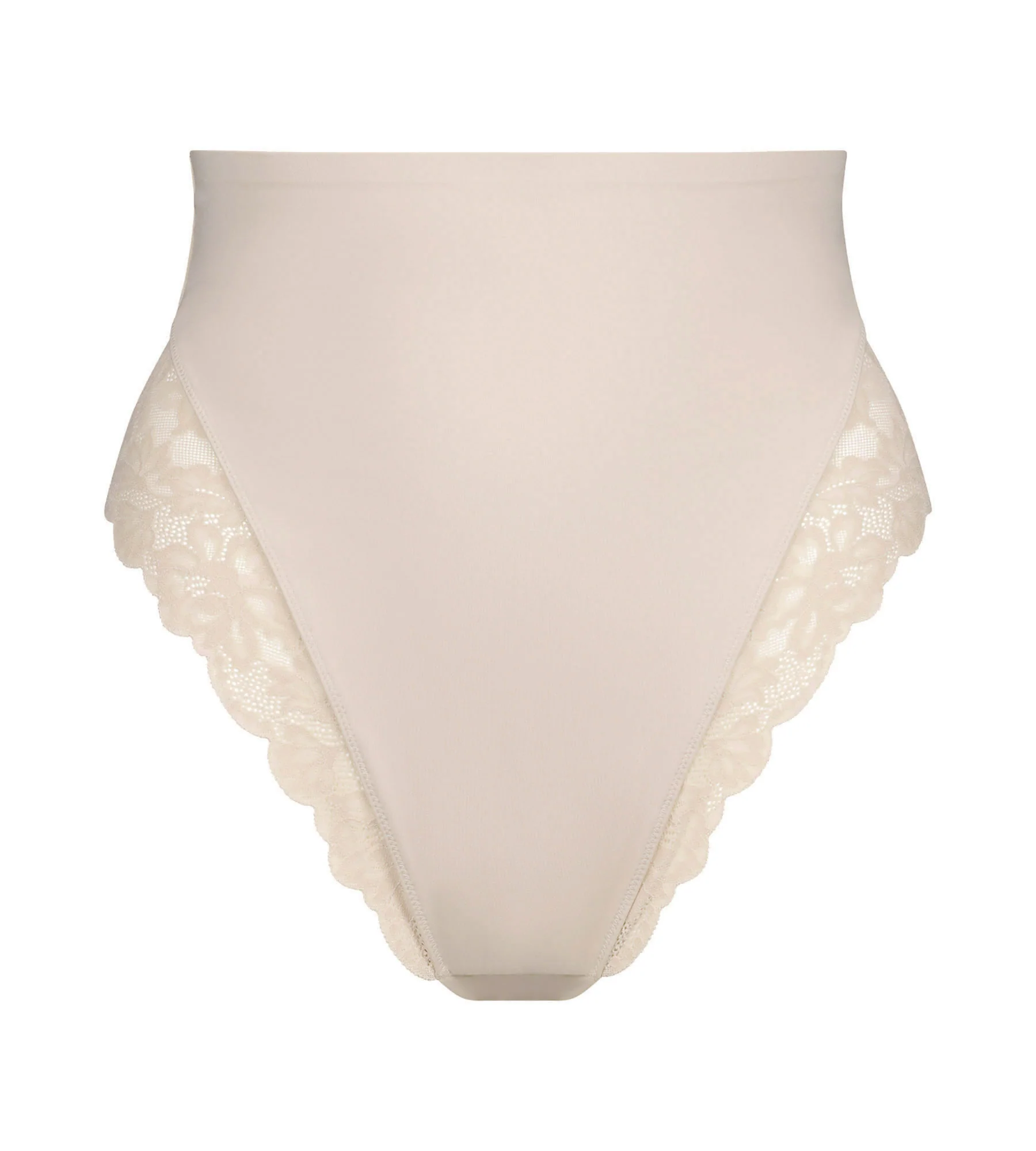 String galbant taille haute microfibre et dentelle Nude Dim Silhouette Elegance - Image 5