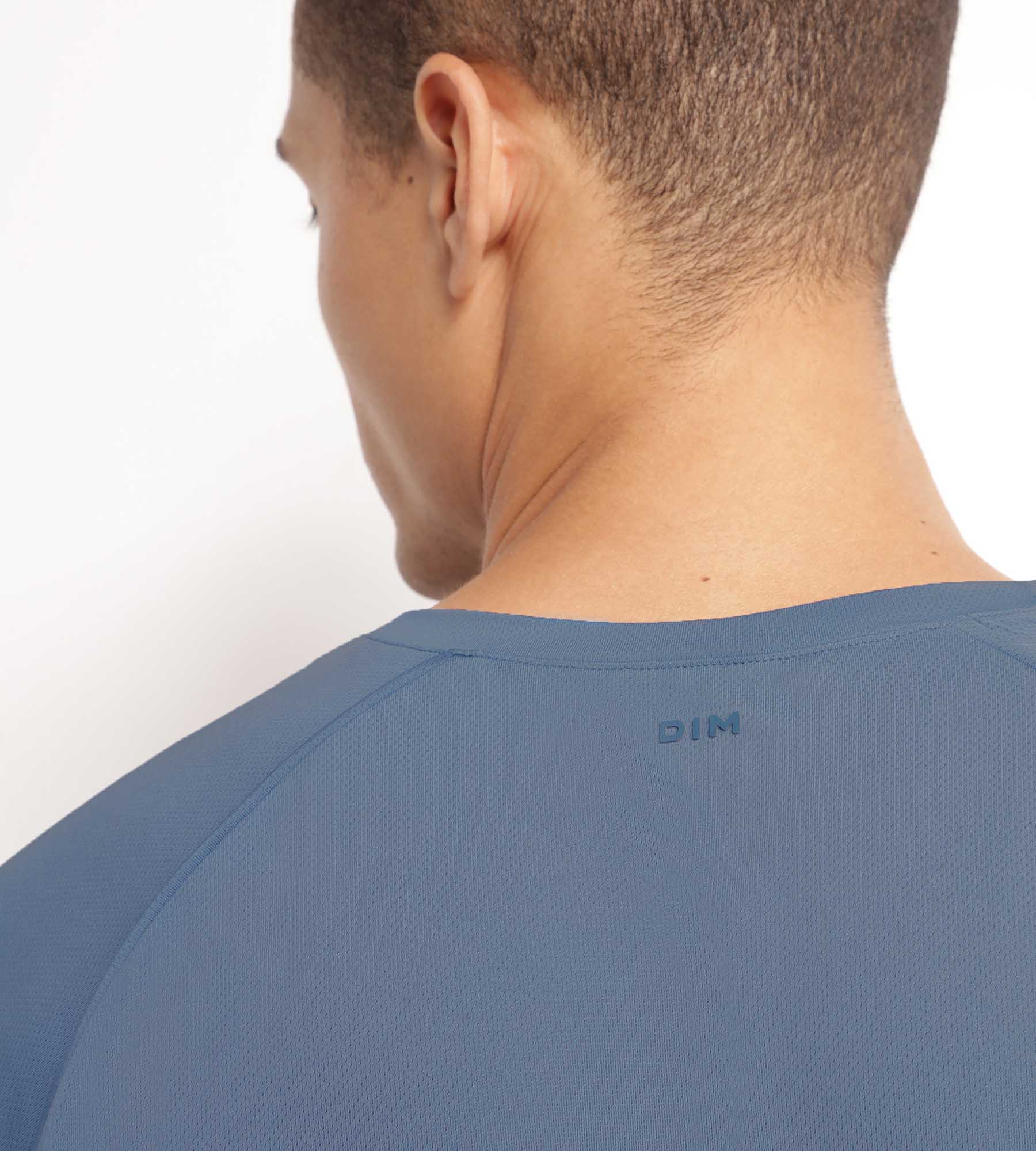 T-shirt de sport homme en matière aérée Bleu Jean Dim Move - Image 6