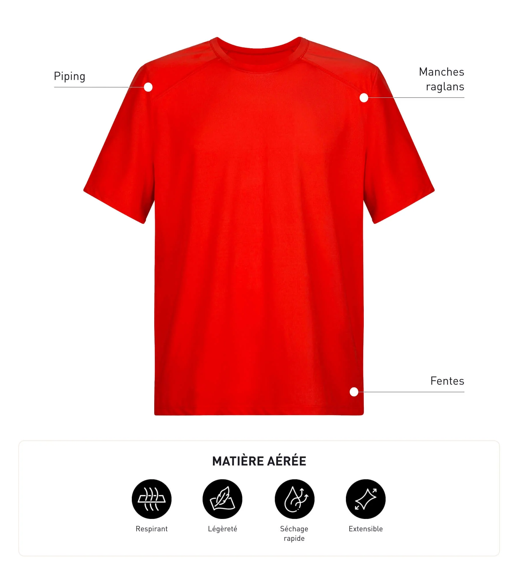 T-shirt de sport homme Orange Dim Move - Image 5