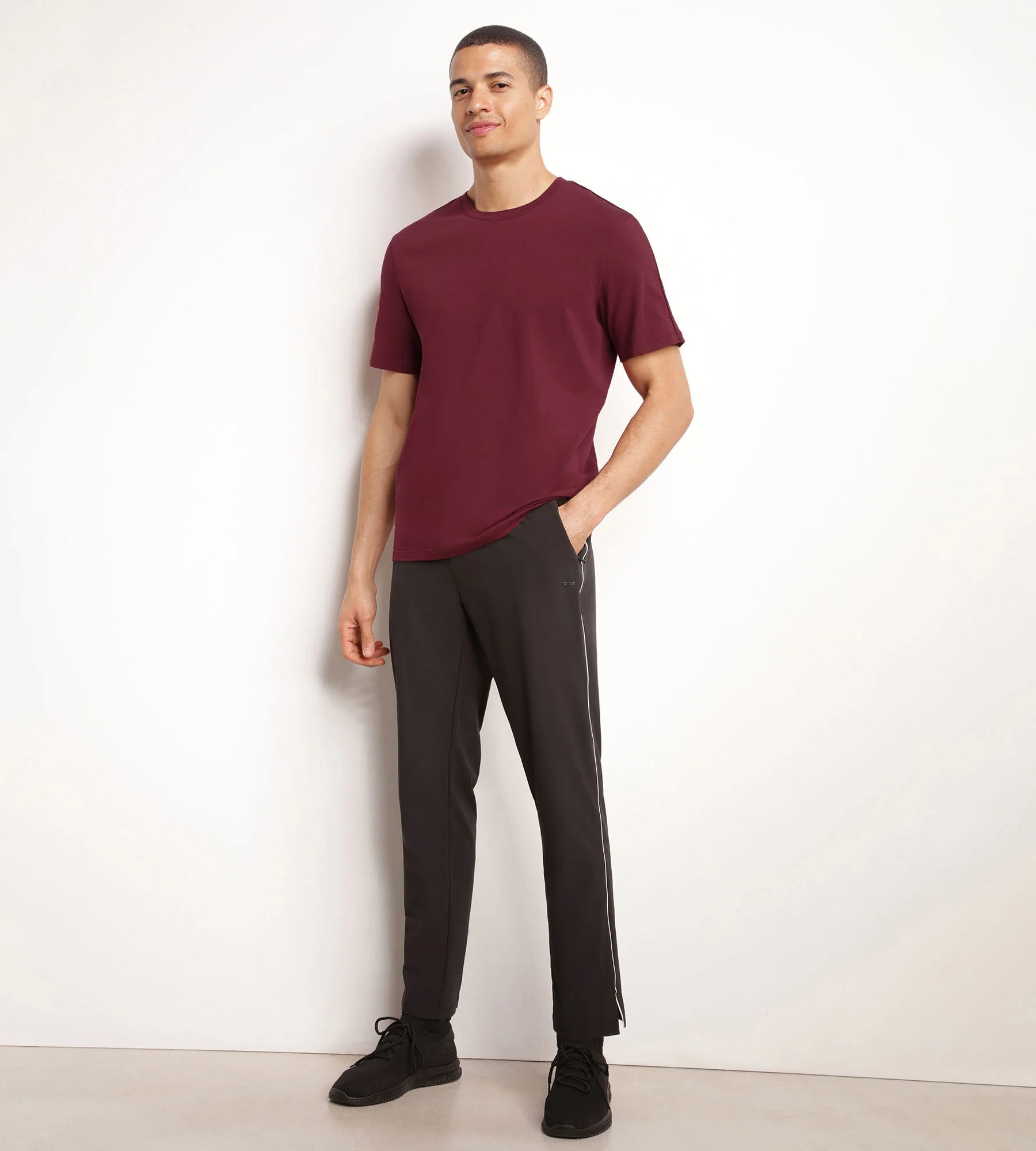 T-shirt de sport homme thermorégulateur en jersey Bordeaux Dim Move - Image 3