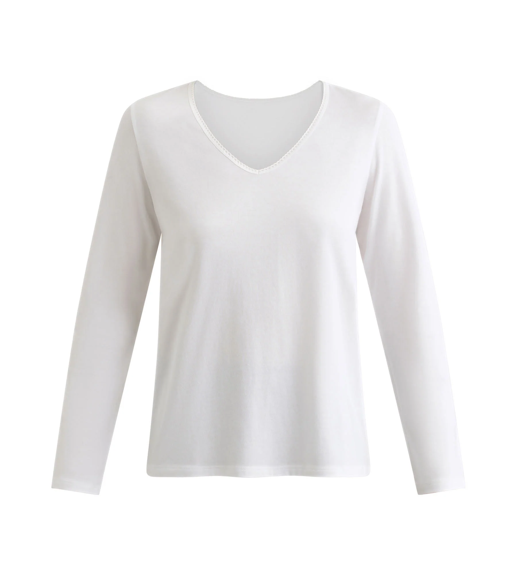 T-shirt femme en coton à manches longues Blanc Dim Thermal - Image 3