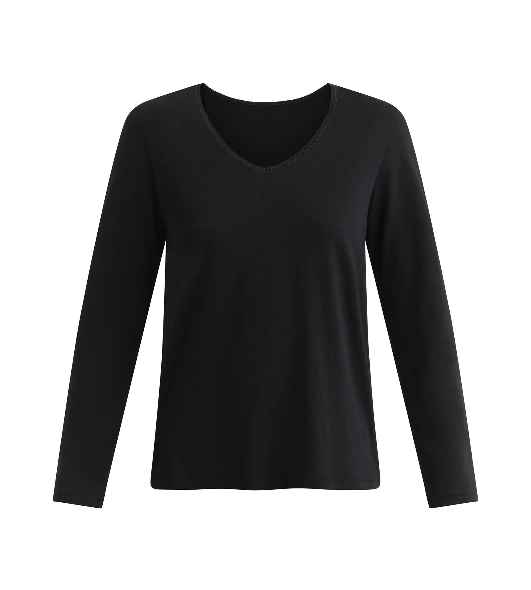 T-shirt femme en coton à manches longues Noir Dim Thermal - Image 3