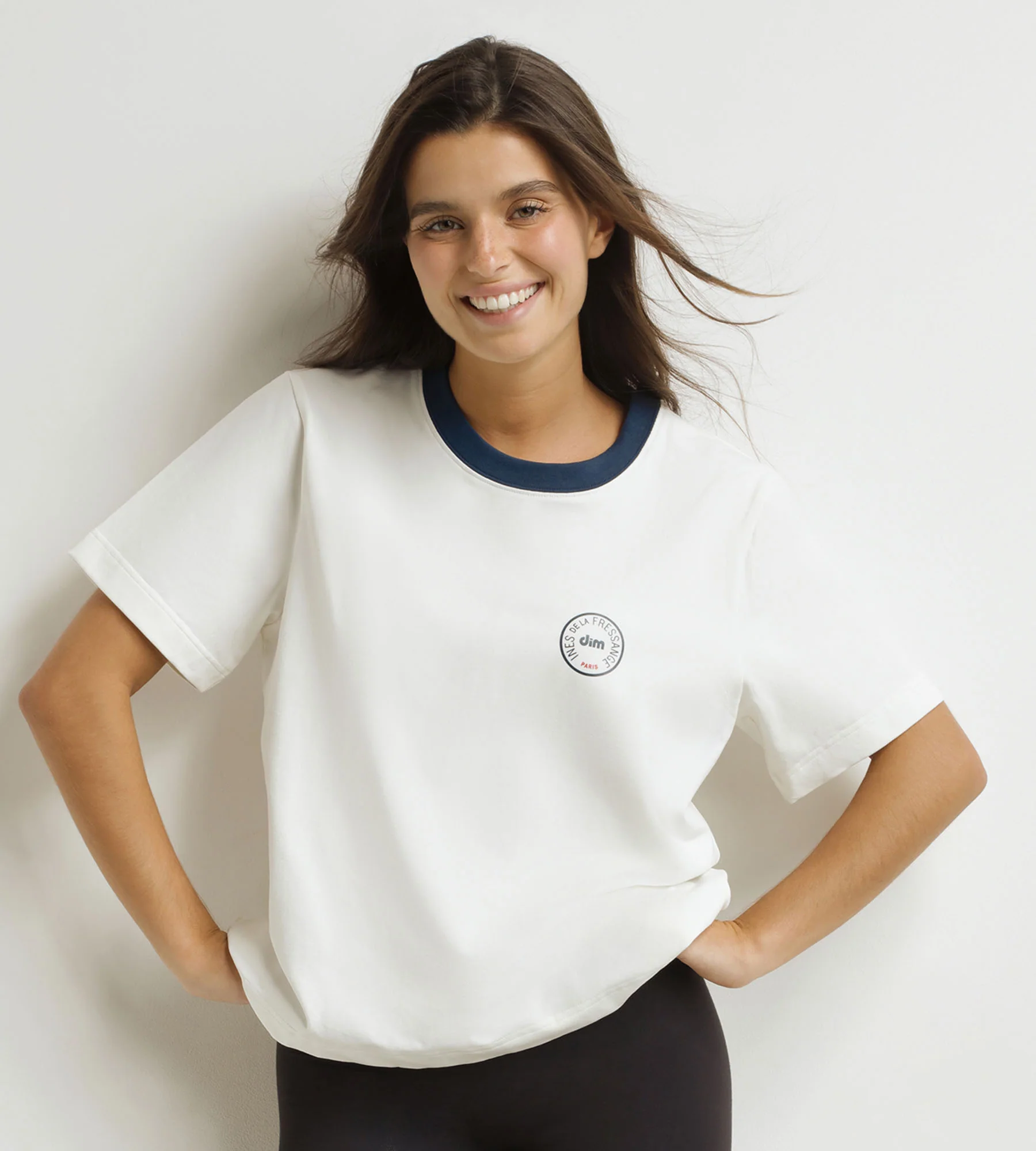 T-shirt femme Nacre Bleu Dim x Ines de La Fressange - Image 6
