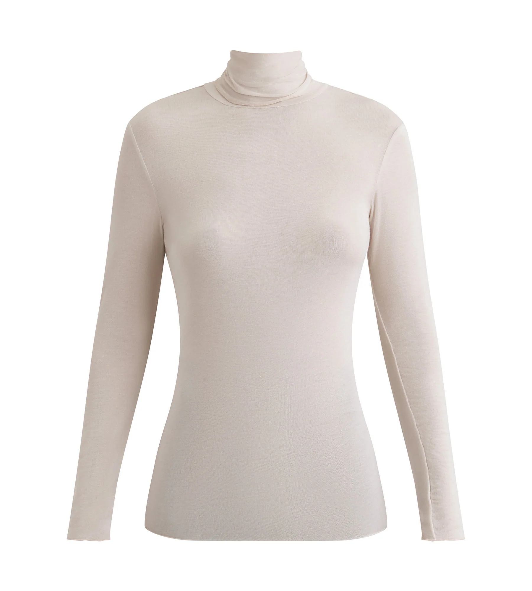 T-shirt femme thermal col haut Beige Dim x Inès de la Fressange - Image 5