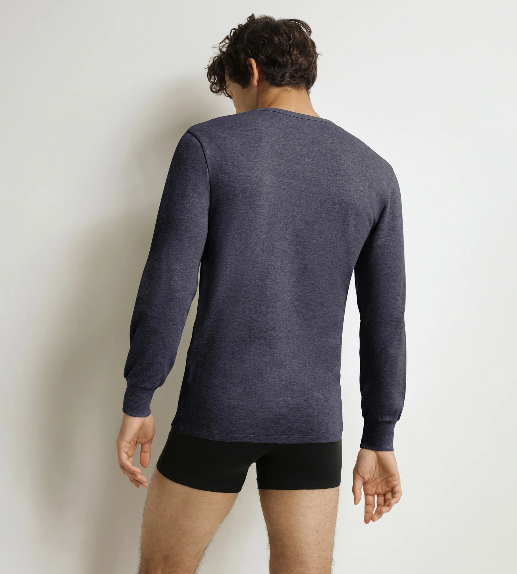 T-shirt homme en coton gris bleuté Dim Thermal - Image 2