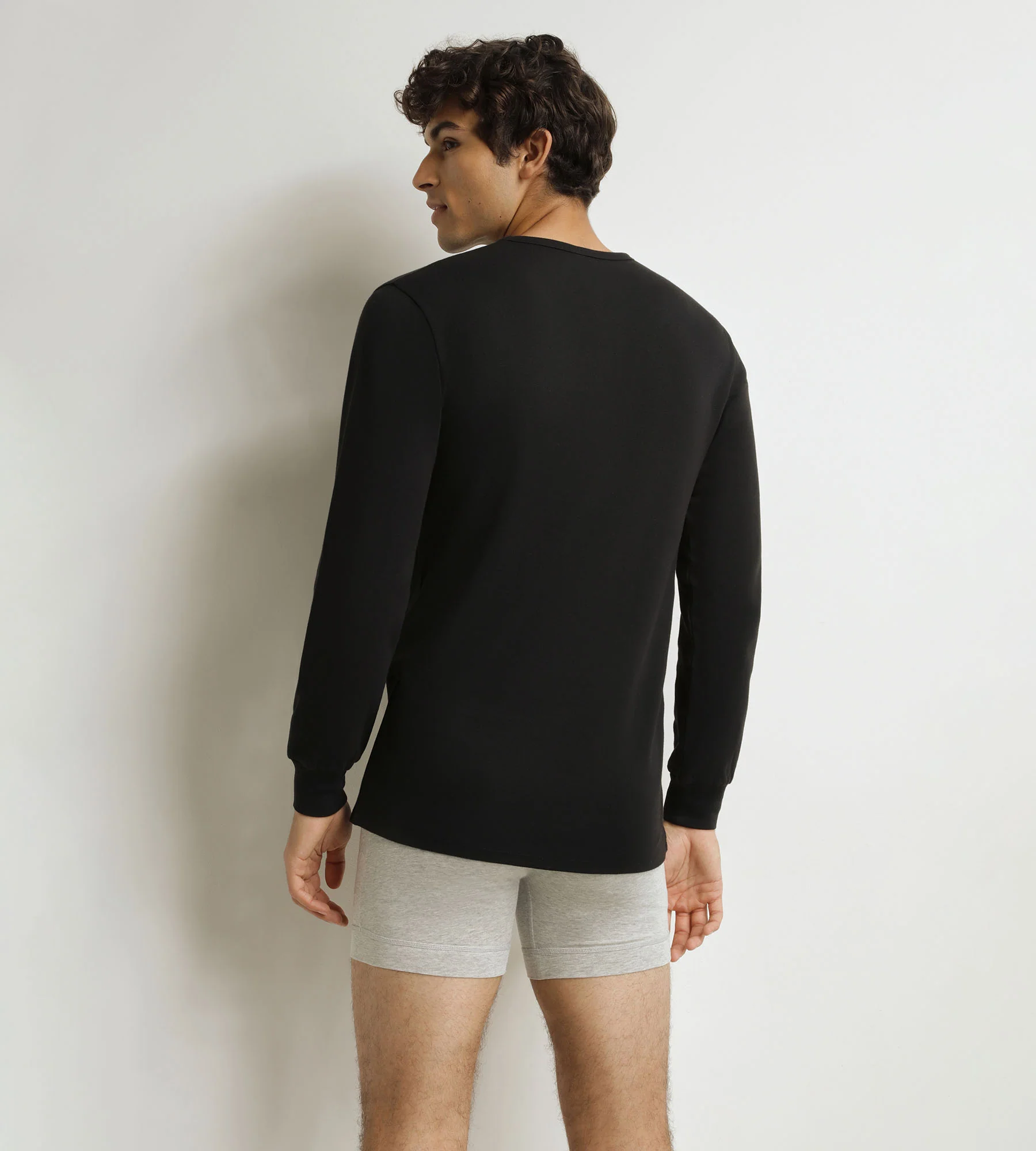 T-shirt homme en coton noir Dim Thermal - Image 2