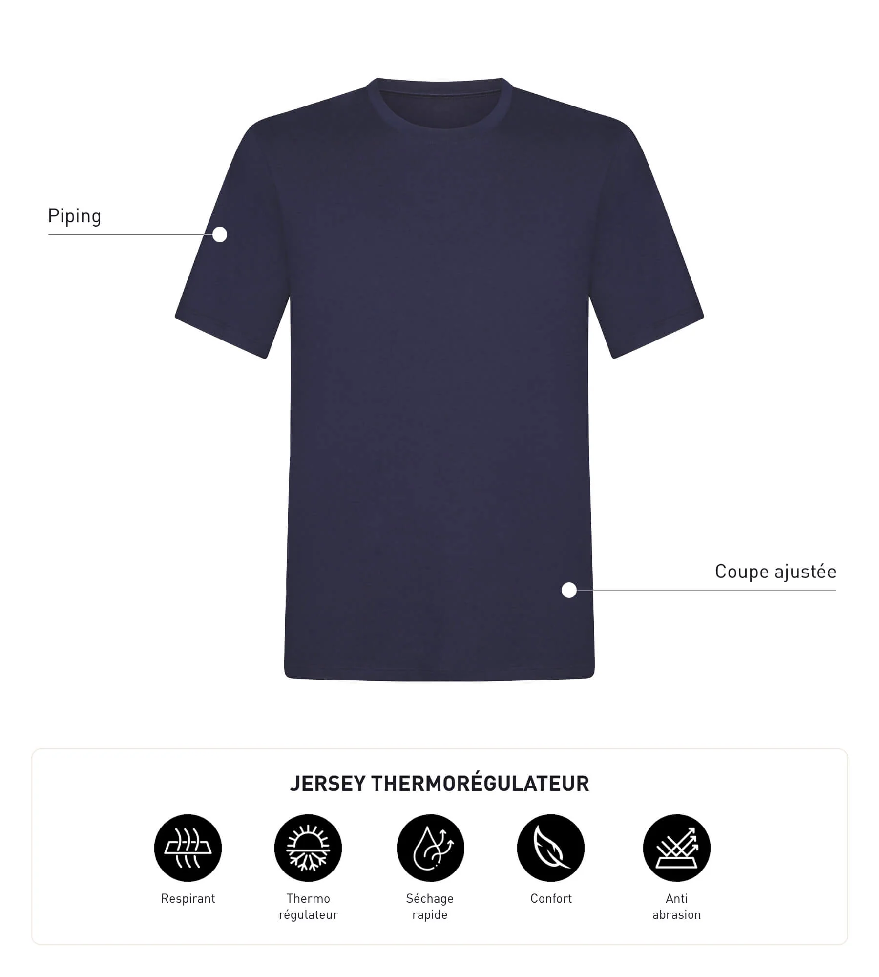 T-shirt thermorégulateur homme Bleu Dim Move - Image 5