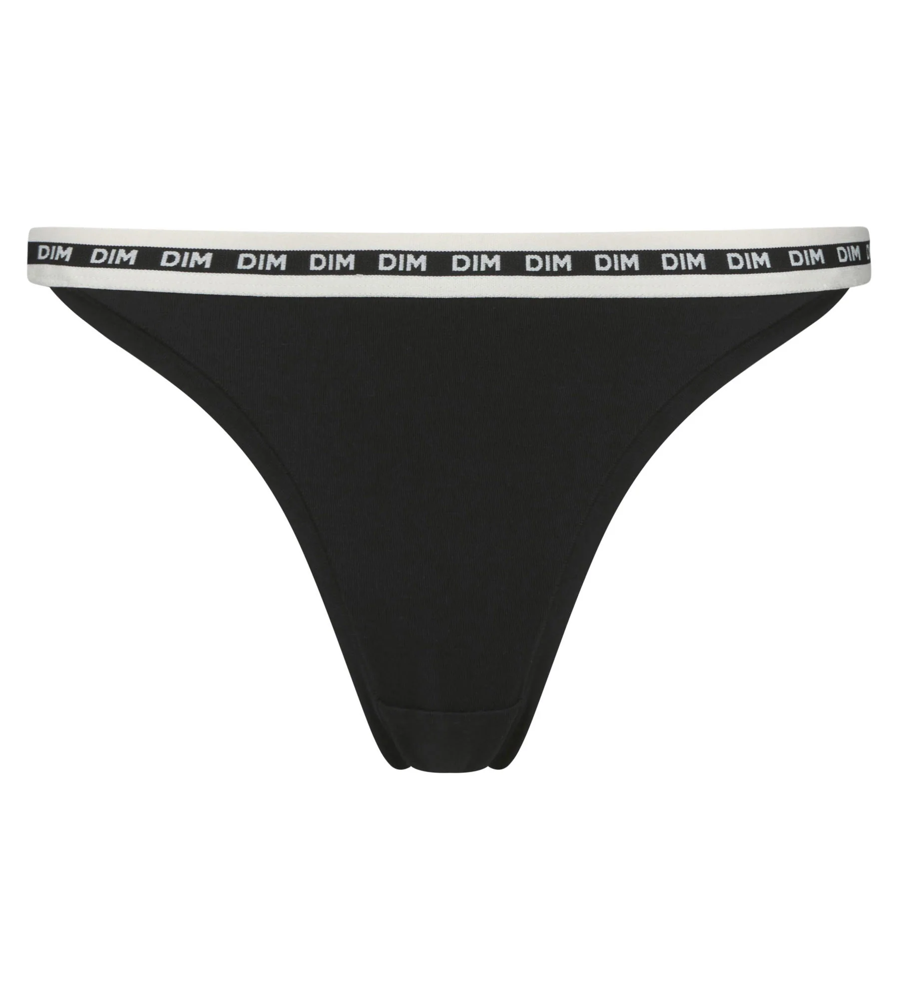 Tanga en coton modal Noire et ceinture Beige Dim Icons Essentiel - Image 5