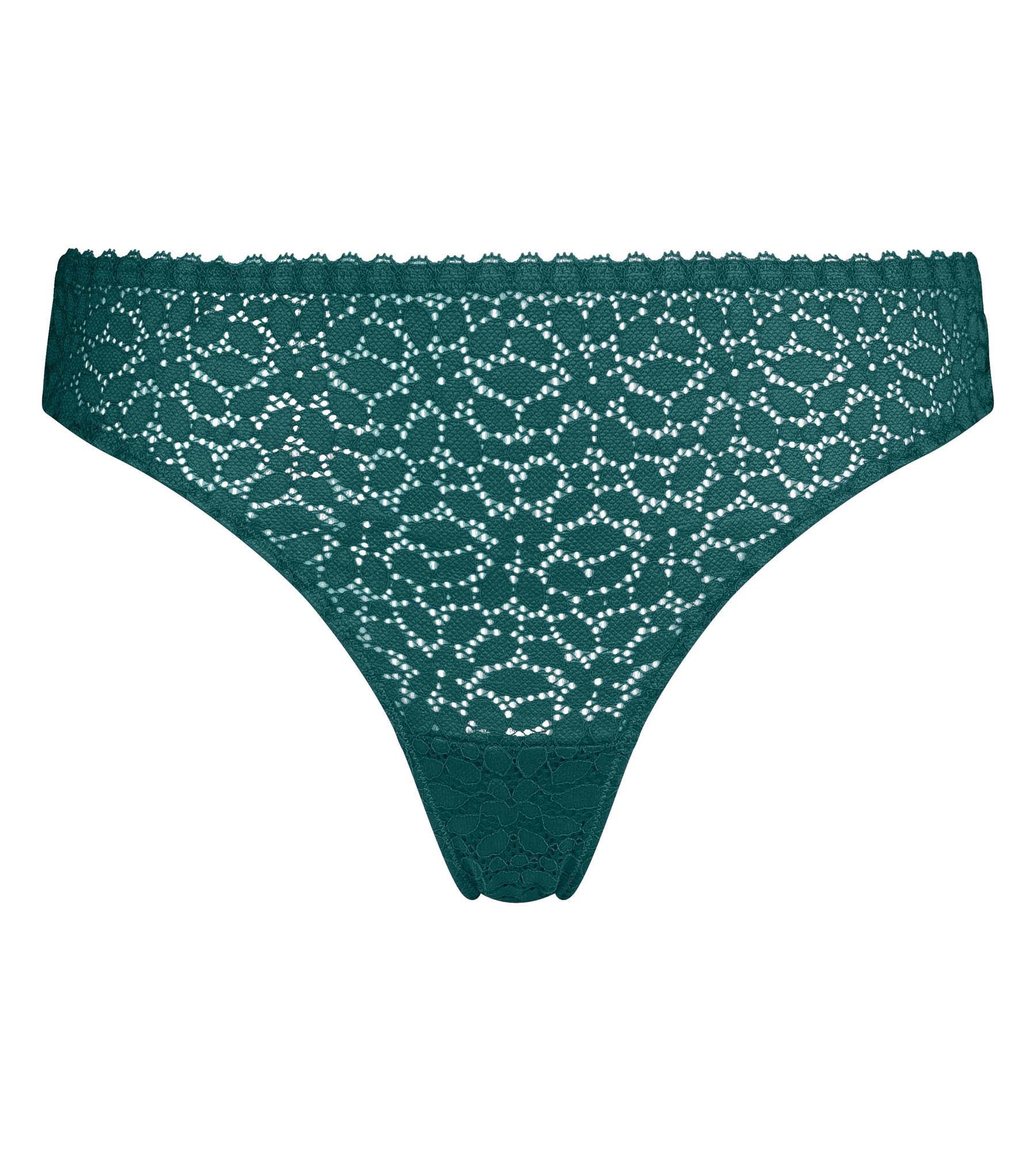Tanga femme en dentelle vert émeraude Daily Dentelle - Image 5