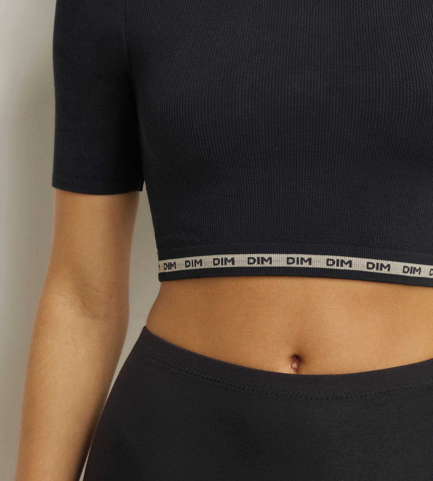 Top femme sans couture en microfibre côtelée Noir Dim Icons Seamless - Image 6